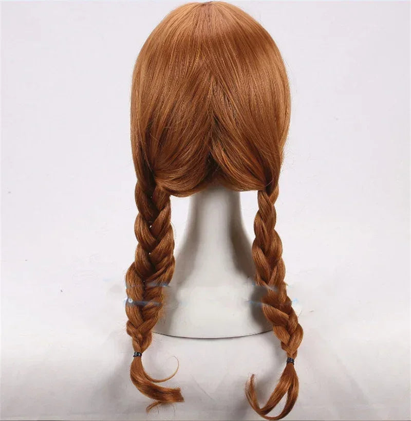Doll Annabelle Cosplay Wig Long Brown Braided