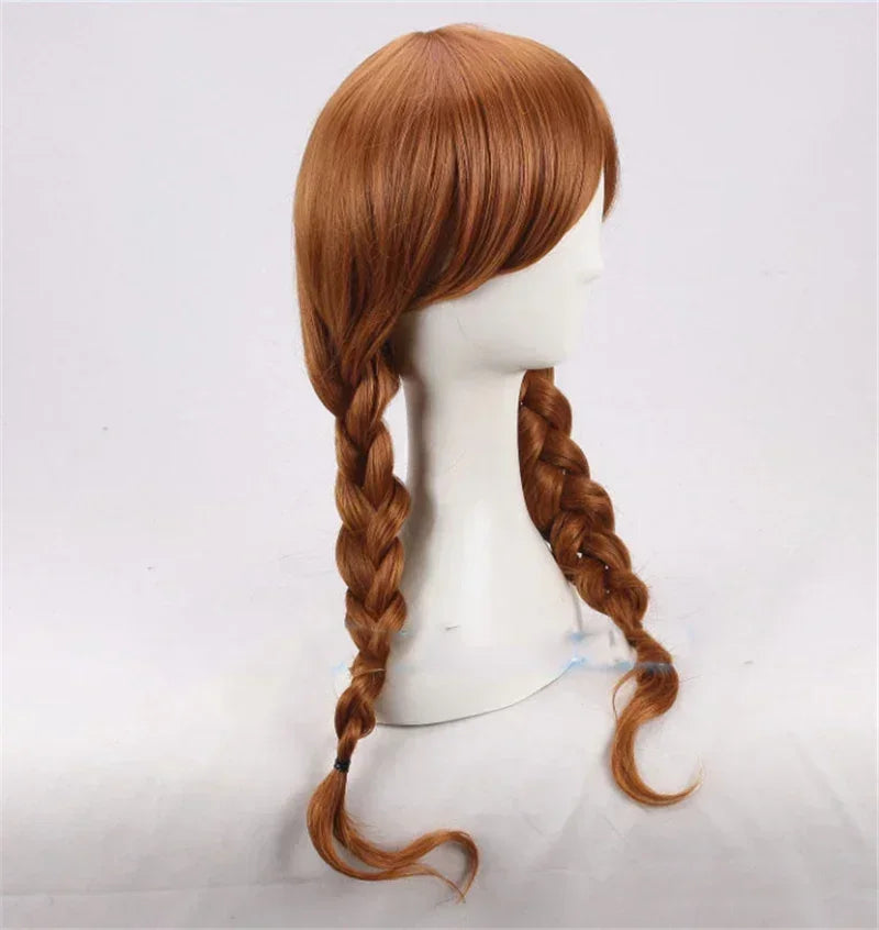 Doll Annabelle Cosplay Wig Long Brown Braided