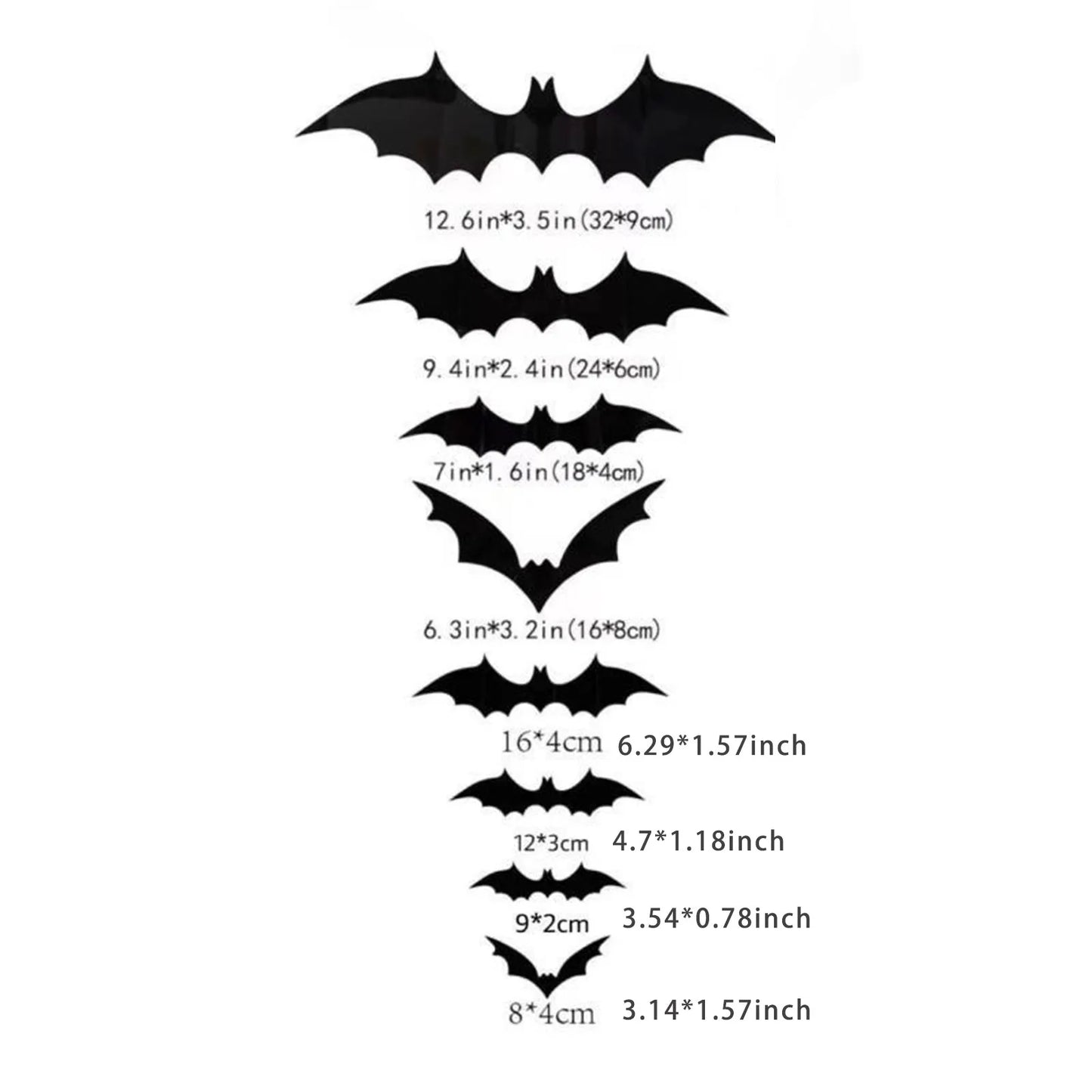 Halloween Bats 3D Wall Stickers