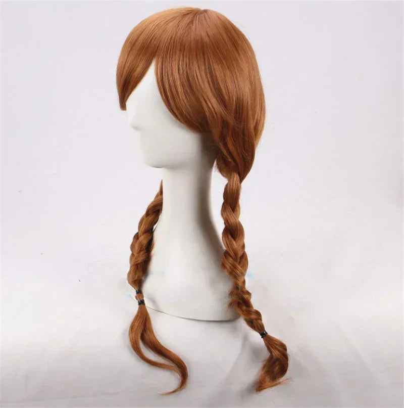Doll Annabelle Cosplay Wig Long Brown Braided