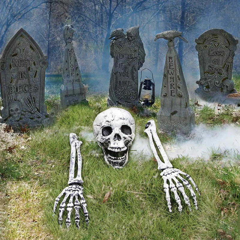 1Pcs Halloween Decorations Realistic Skull Head