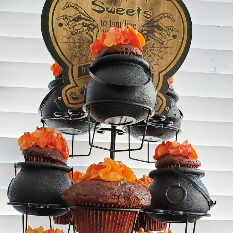 12pcs Halloween Candy Bucket Cauldron Holder