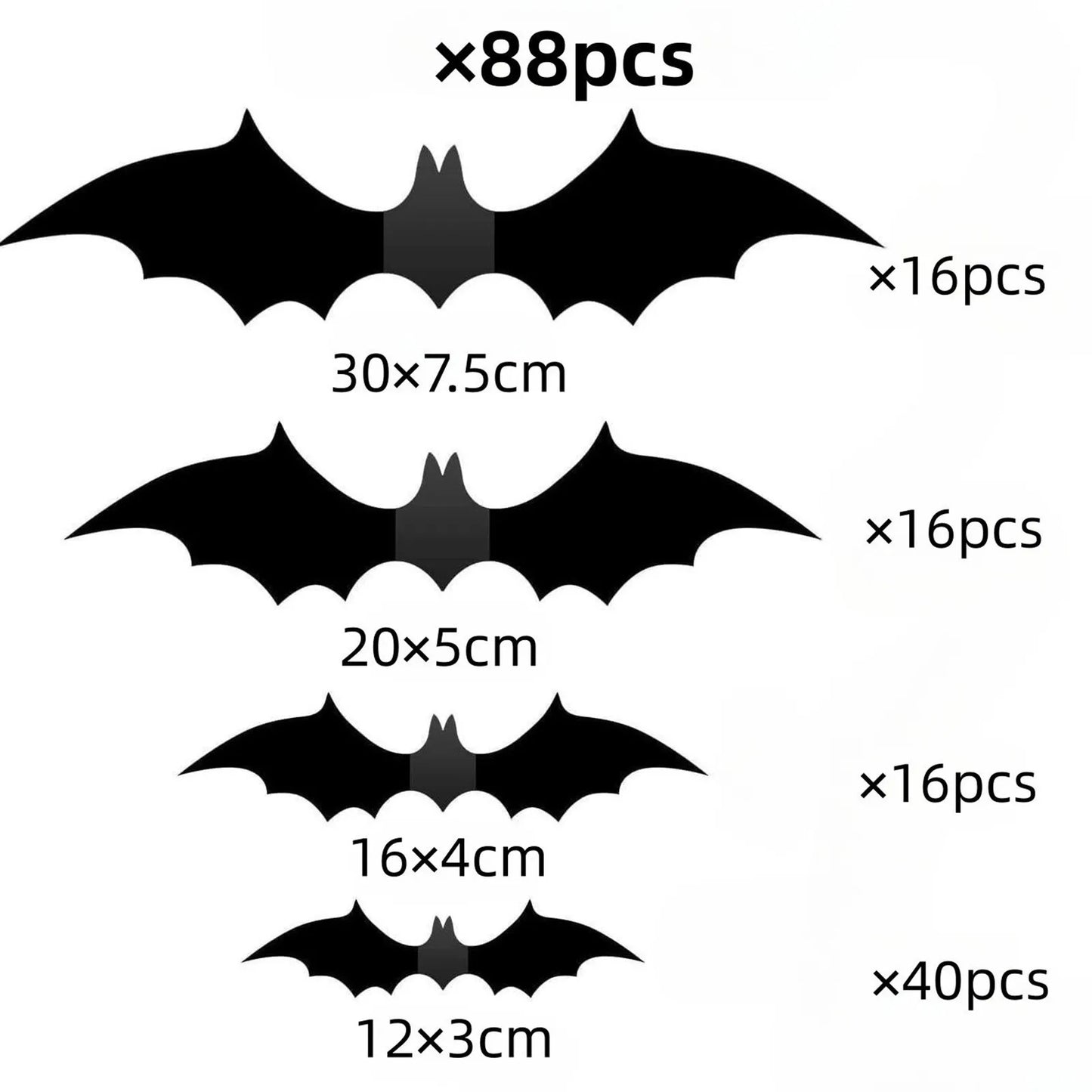 Halloween Bats 3D Wall Stickers