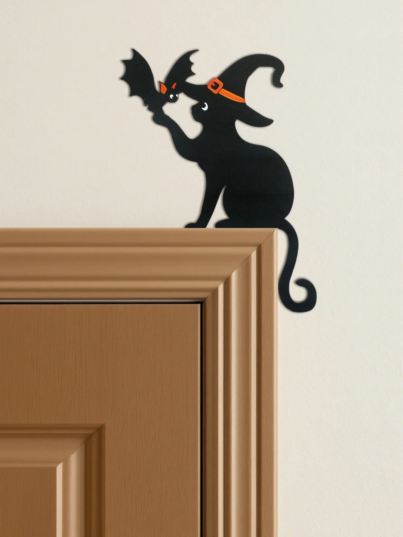 Halloween Black Cat Door Topper Decor