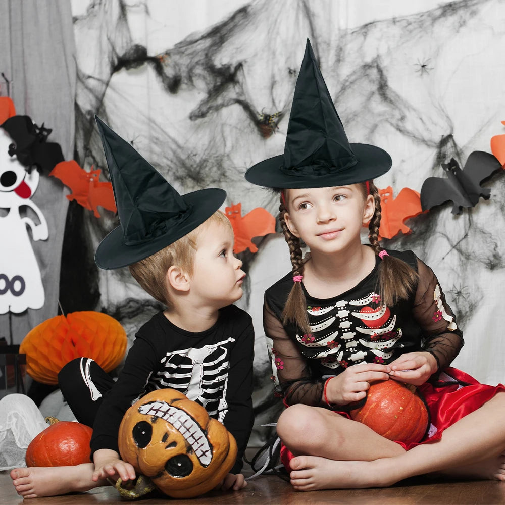 3/5pcs Halloween Black Witch Hat Yard