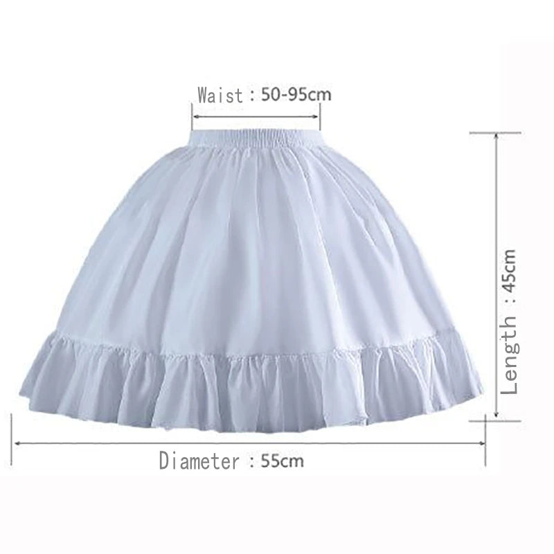 Women Girls Lolita Crinoline Petticoat