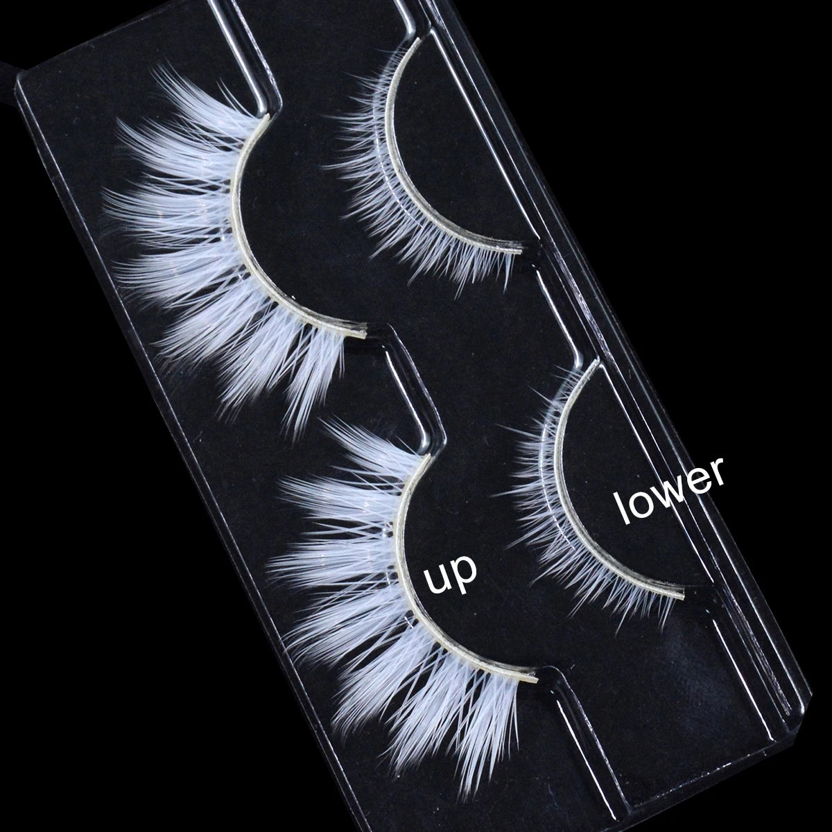 2 Pairs/cas 3D White Eyelashes