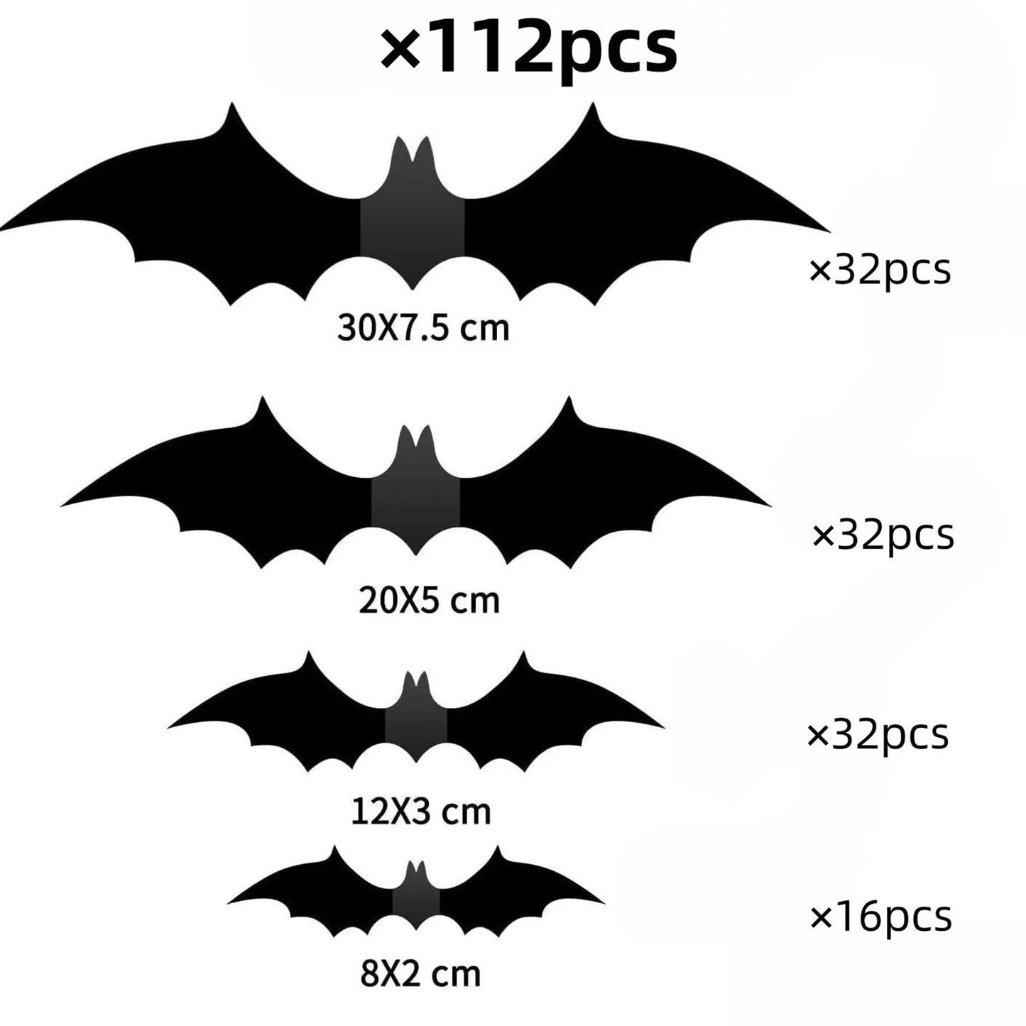 Halloween Bats 3D Wall Stickers
