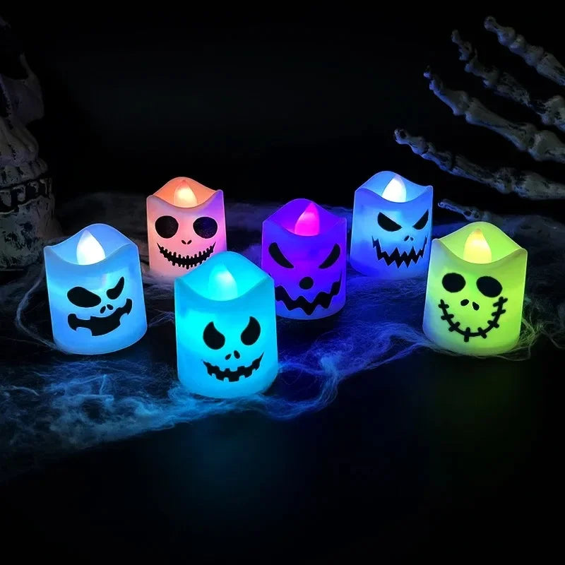6pcs Halloween Led Ghost Pumpkin