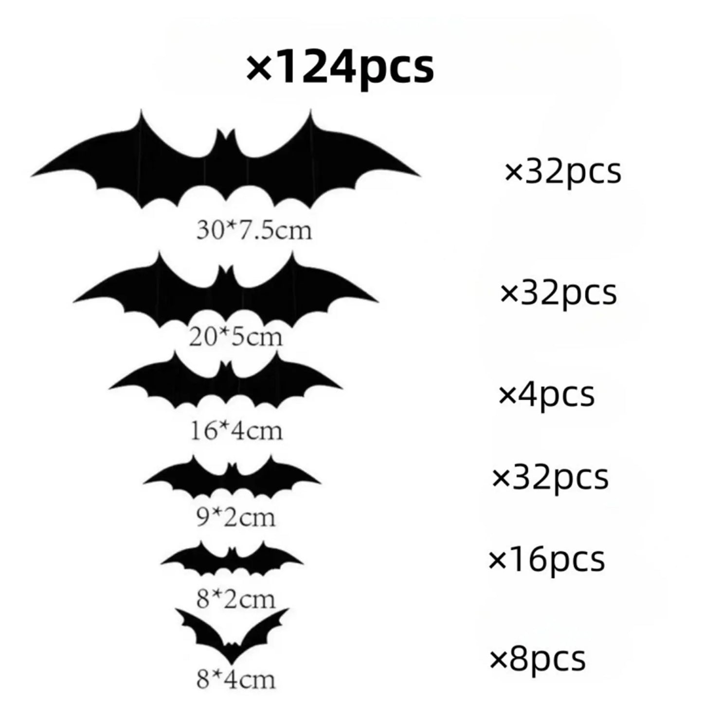 Halloween Bats 3D Wall Stickers