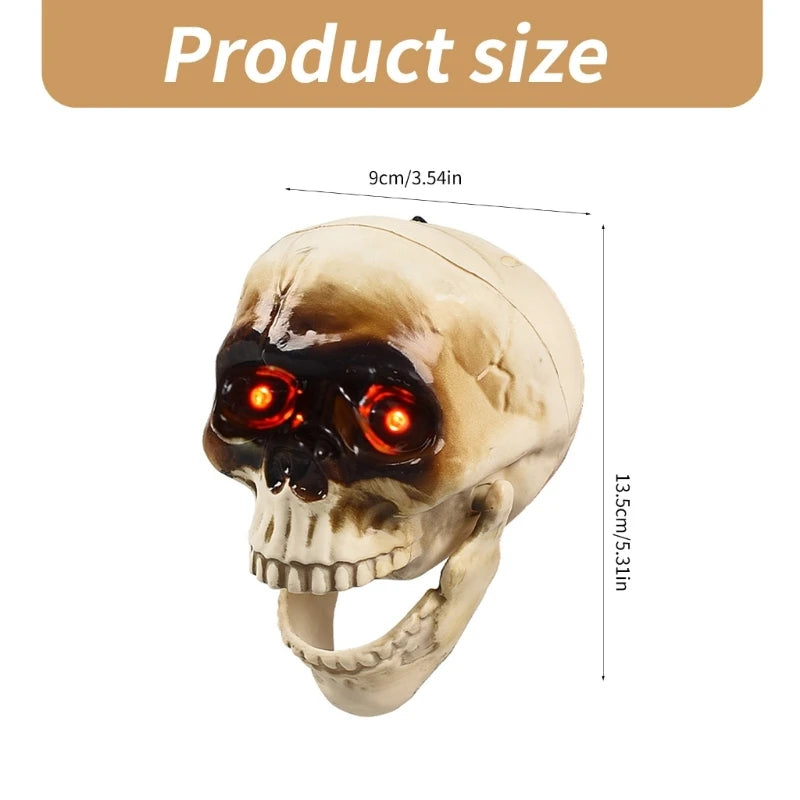Animated Talking Skull with Flashing Eye