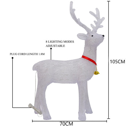 60cm 3D Acrylic LED Large Reindeer Elk