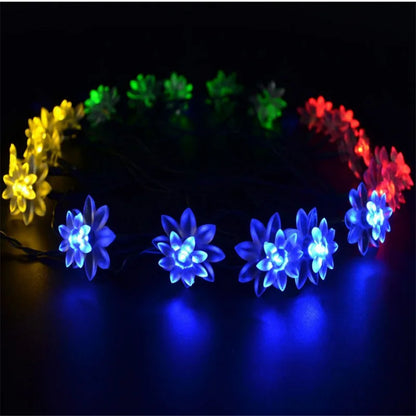 Lotus Flower Lighting Solar Led String Lights