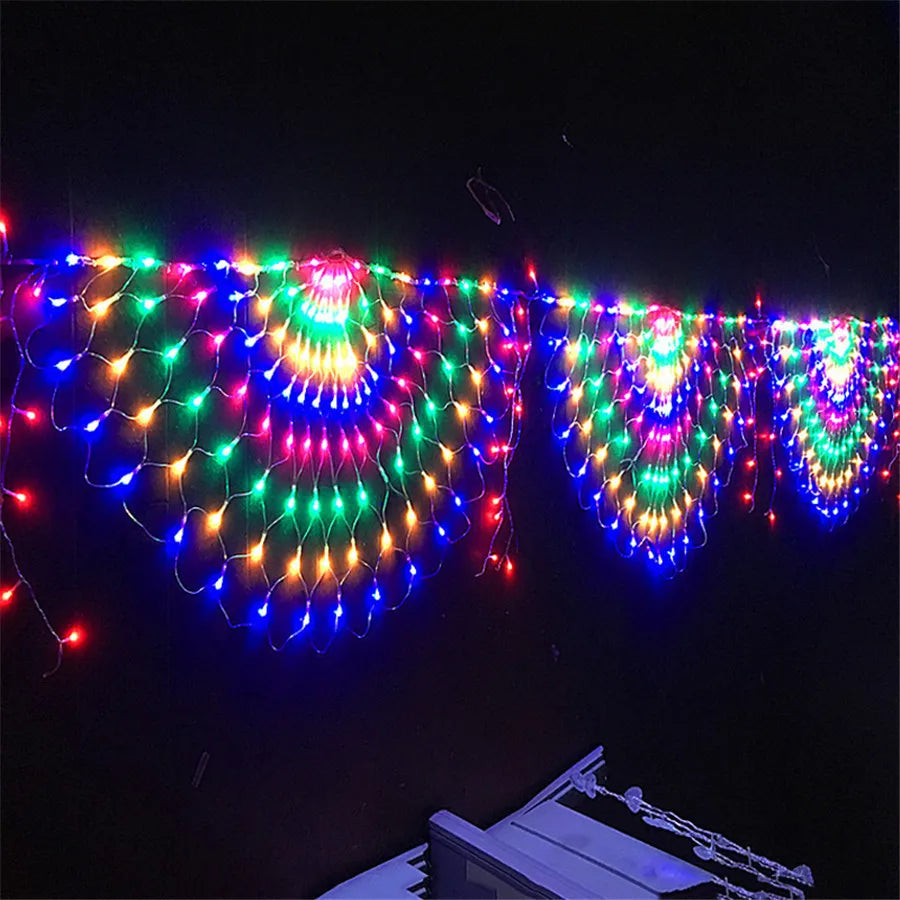 Thrisdar 3M 424LED 3pcs Peacock String Lights