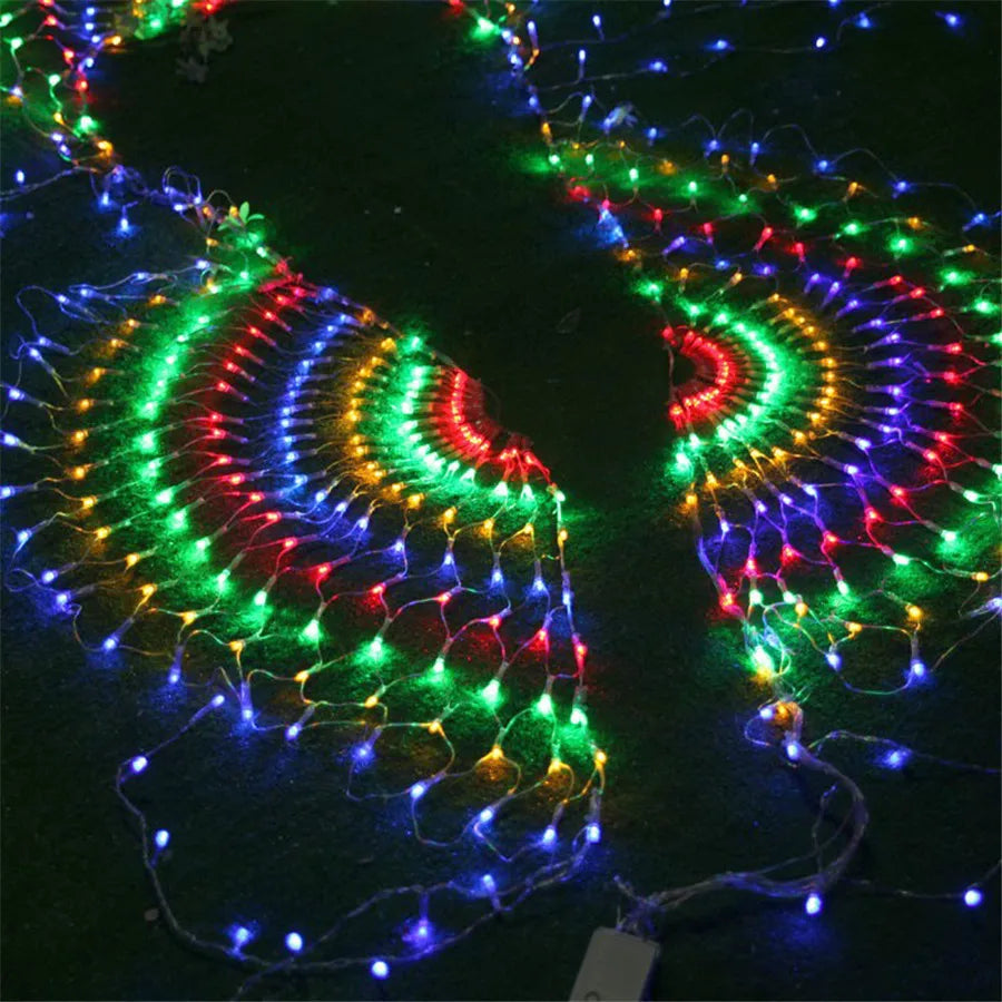 Thrisdar 3M 424LED 3pcs Peacock String Lights