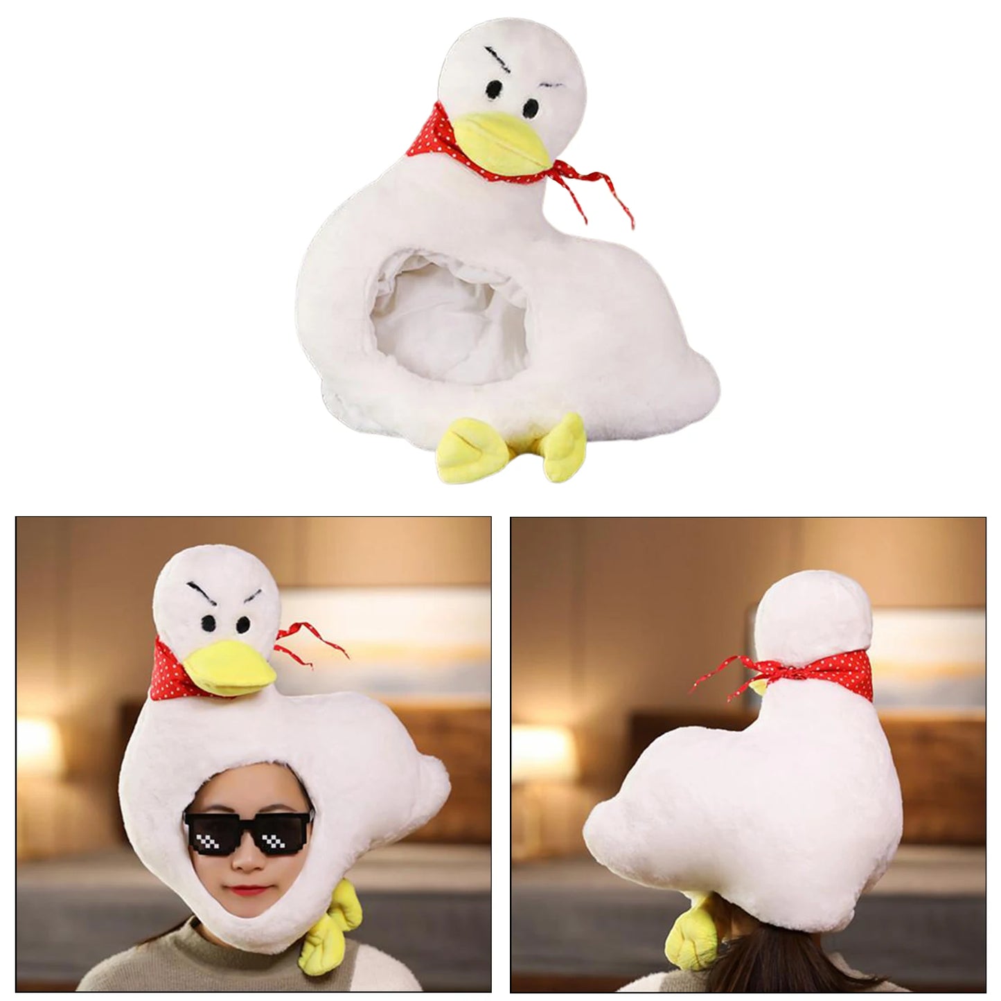 Soft Warm Winter Plush Duck Hat