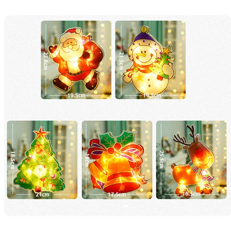 Christmas LED Suction Cup Window Decoration Pendant