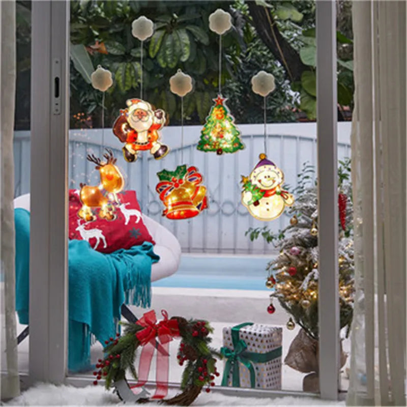 Christmas LED Suction Cup Window Decoration Pendant