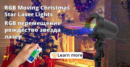 Laser Projector Light – Outdoor Santa and Elk Holiday Decoration