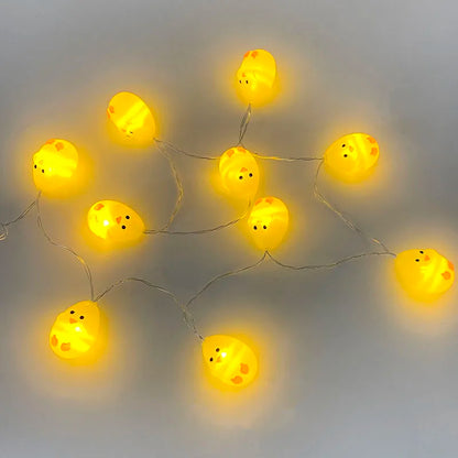 1.5M 10 Leds - Easter Chicken Egg Plastic Led Light String