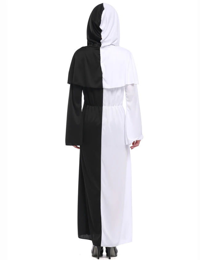 Black White Zombie Robe for Adults