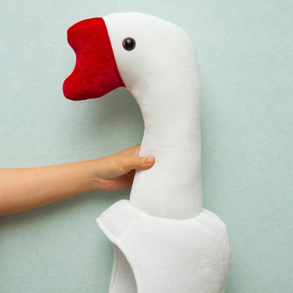 Funny White Goose Shape Plush Hat