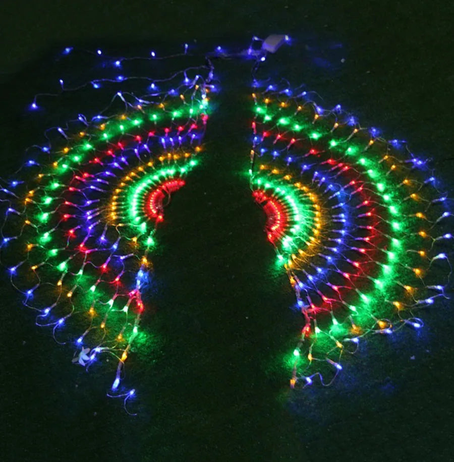 Thrisdar 3M 424LED 3pcs Peacock String Lights