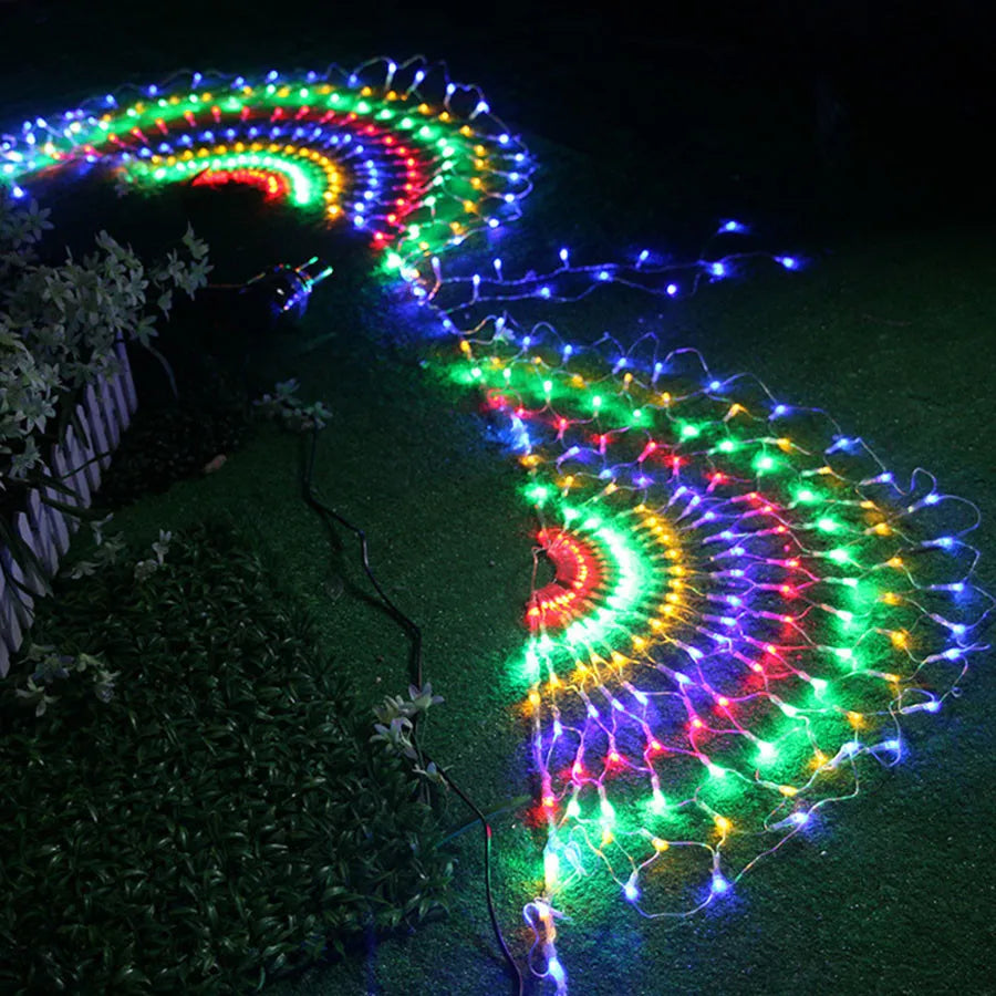 Thrisdar 3M 424LED 3pcs Peacock String Lights