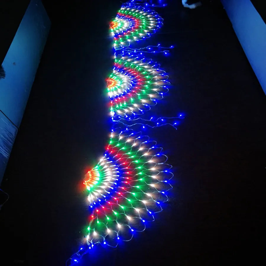 Thrisdar 3M 424LED 3pcs Peacock String Lights