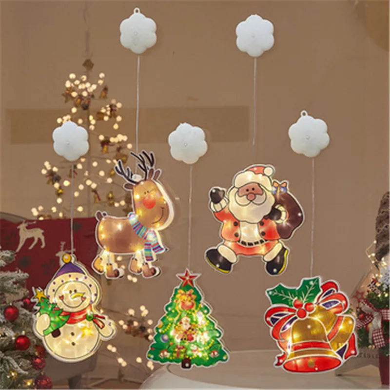 Christmas LED Suction Cup Window Decoration Pendant