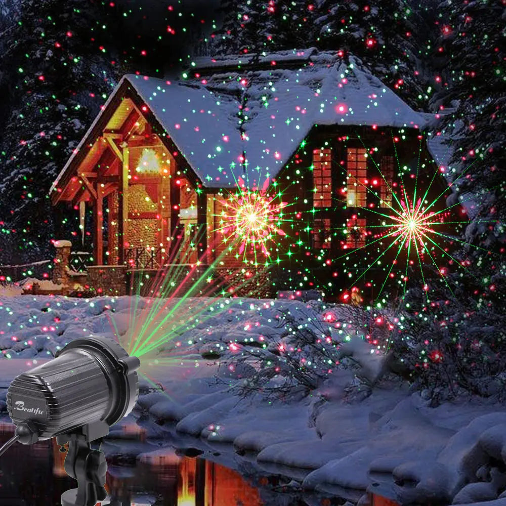 Laser Christmas Lights Outdoor Projector  Dynamic 32 Pattern