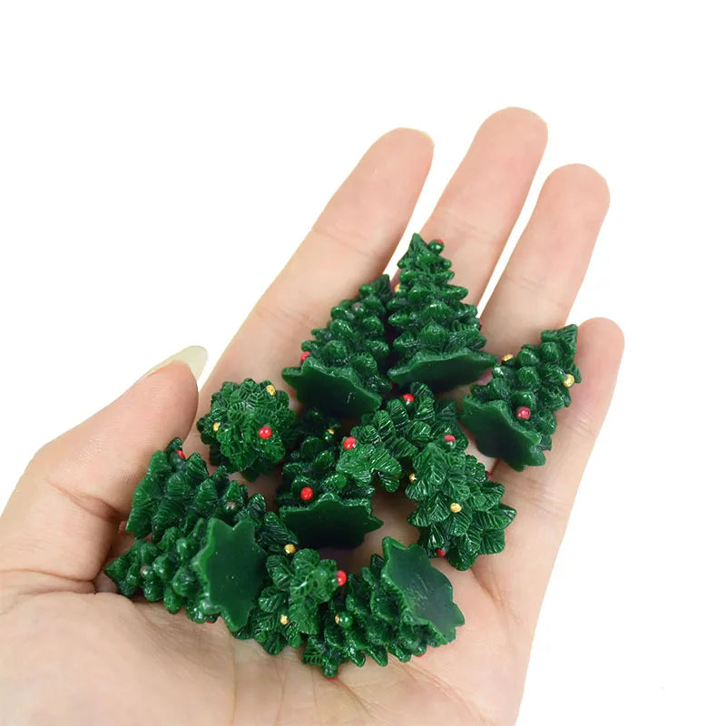 10pcs Miniature Christmas Tree Fairy Garden Figurines