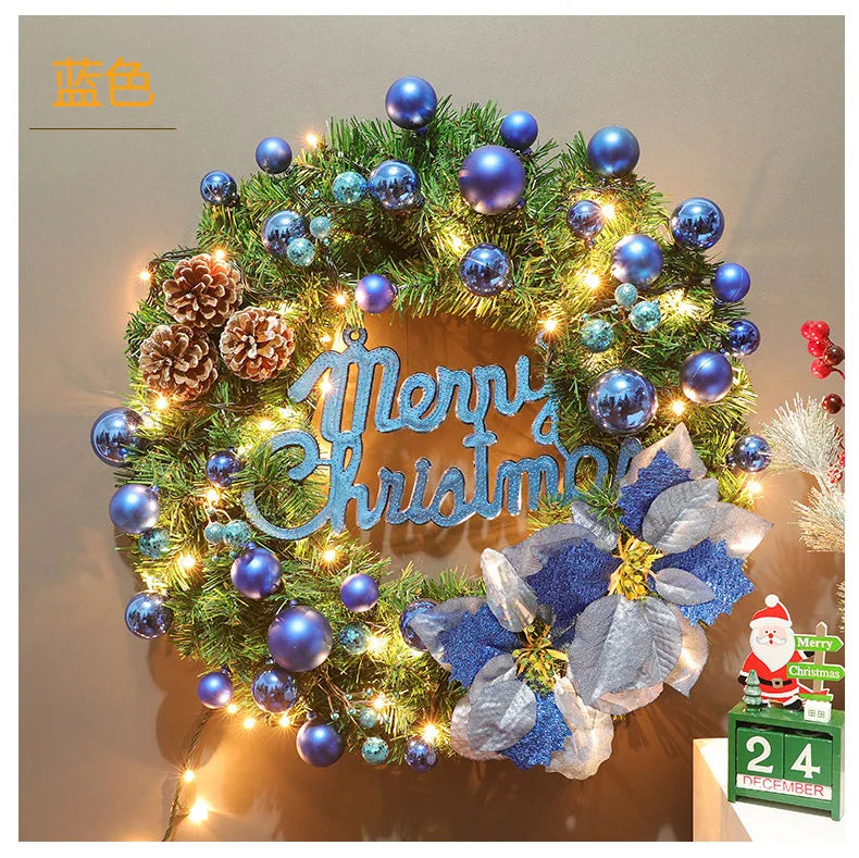 Christmas Decor - Artificial Flowers & Greenery, Gift Decor - Decorative Wreath for Home & Holiday