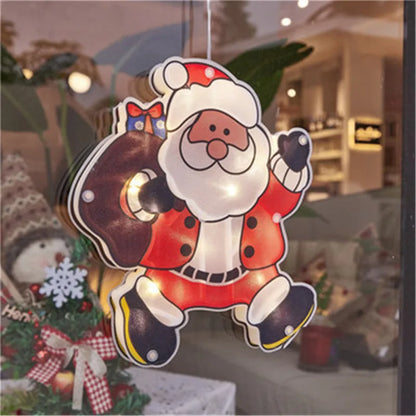 Christmas LED Suction Cup Window Decoration Pendant