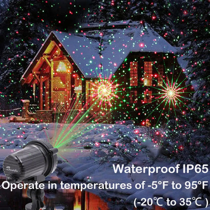 Laser Christmas Lights Outdoor Projector  Dynamic 32 Pattern