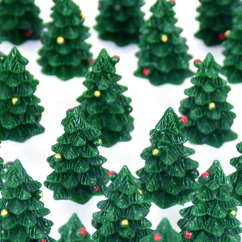 10pcs Miniature Christmas Tree Fairy Garden Figurines