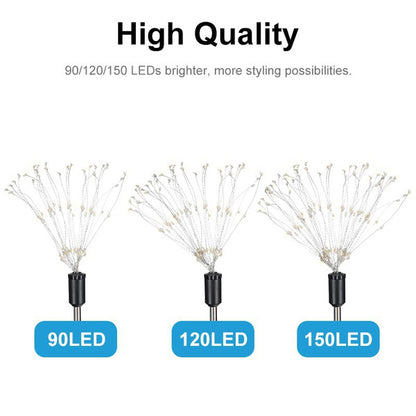 Outdoor LED Solar Fireworks Lights 90/120/150 LEDs