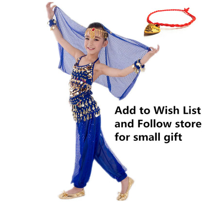 Kids Belly Dance Costumes Set 6 Colors