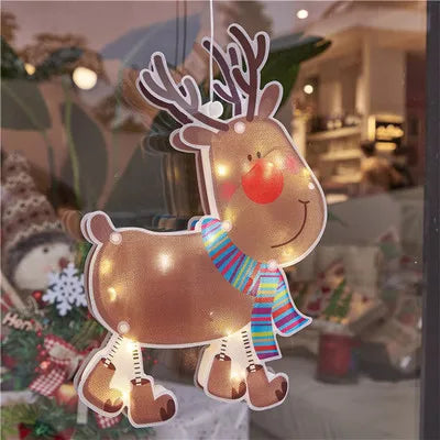 Christmas LED Suction Cup Window Decoration Pendant