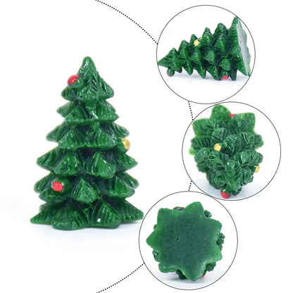 10pcs Miniature Christmas Tree Fairy Garden Figurines