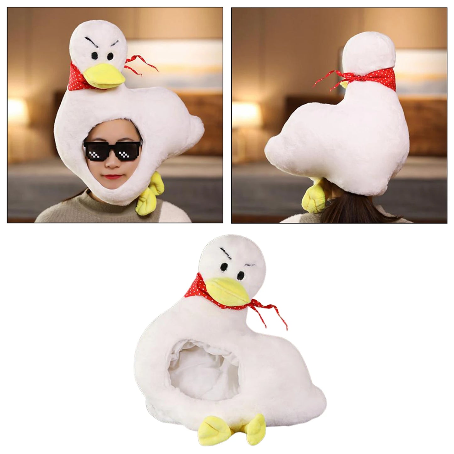 Soft Warm Winter Plush Duck Hat