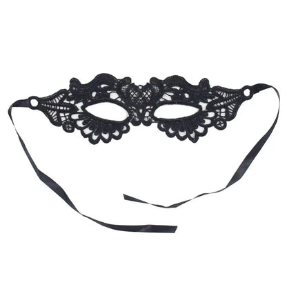 Black Party Mask for Women Hollow Lace Masquerade