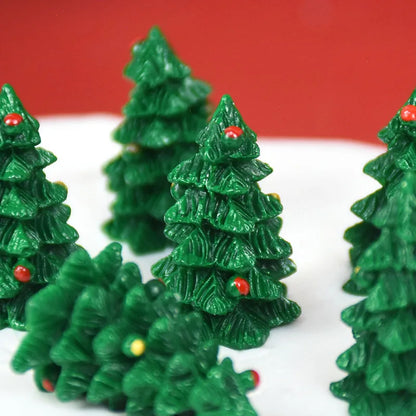 10pcs Miniature Christmas Tree Fairy Garden Figurines