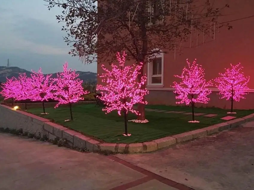 LED Cherry Blossom Christmas Tree Light – 1.5m Outdoor Lighting