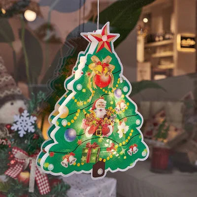 Christmas LED Suction Cup Window Decoration Pendant