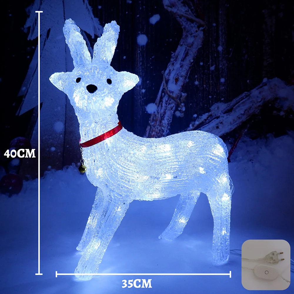 60cm 3D Acrylic LED Large Reindeer Elk