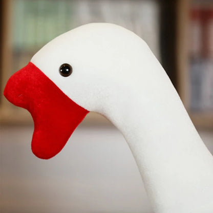 Funny White Goose Shape Plush Hat