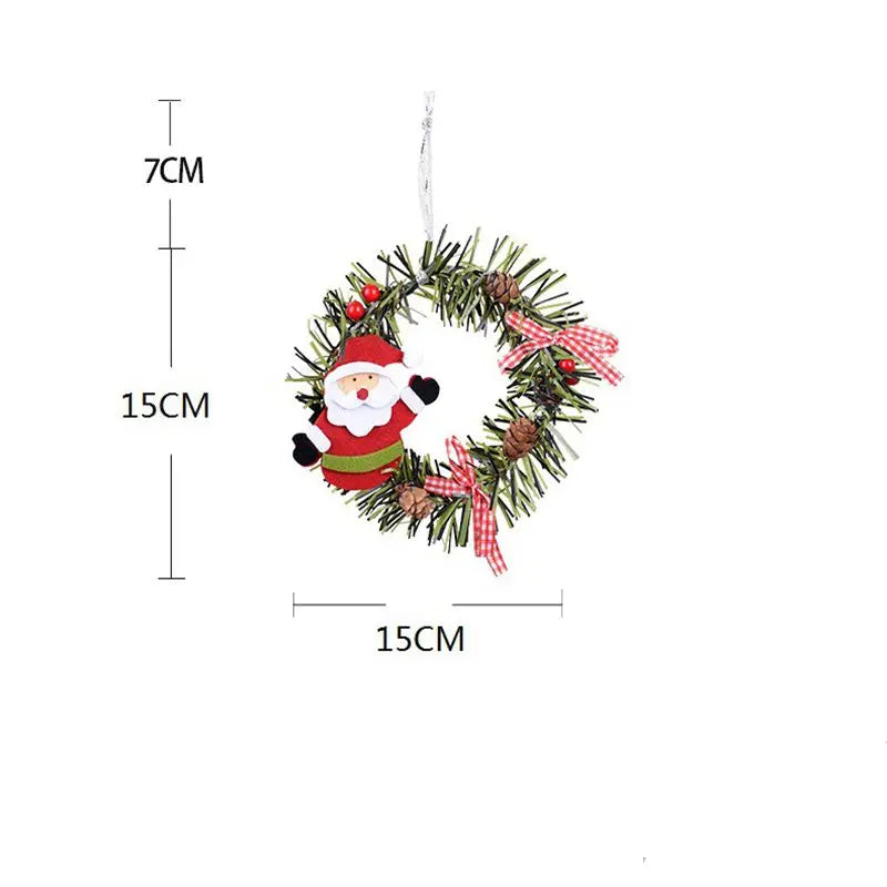 Adorable 15cm Mini Christmas Wreath - Elegant Seasonal Decor