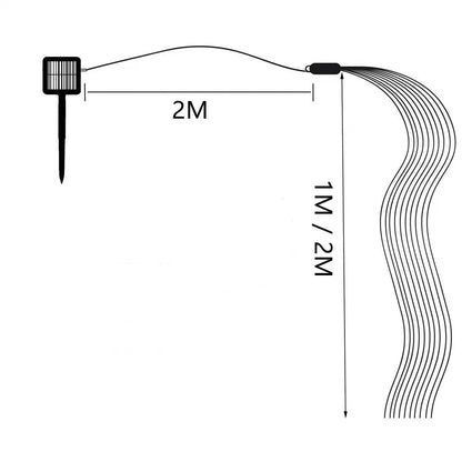 Solar Waterfall Fairy Bunch Lights