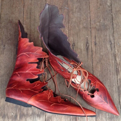 Medieval Gothic Retro Elf Witch Boots